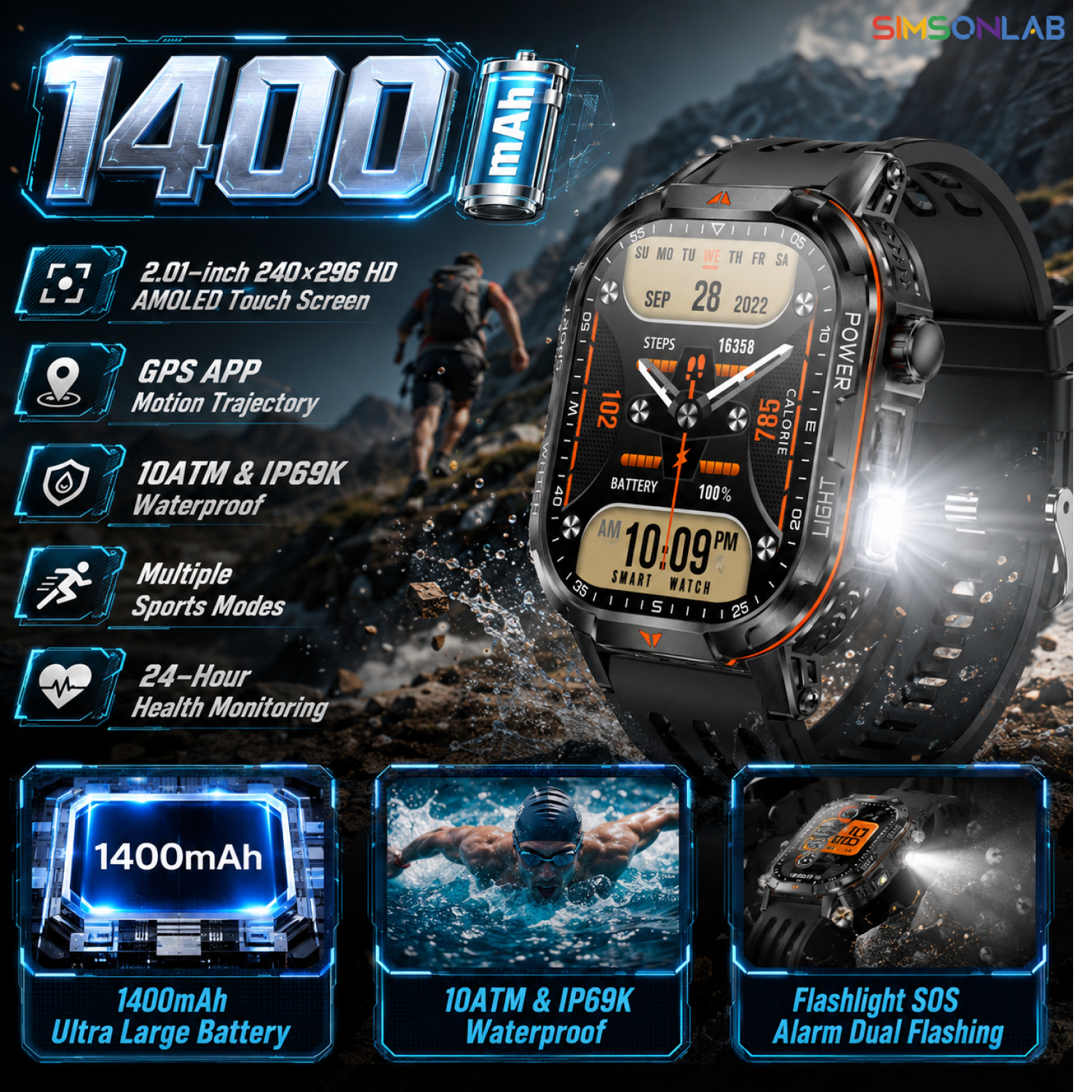 Outdoor Sport Day - 2026 New 1400mAh Super Large Battery