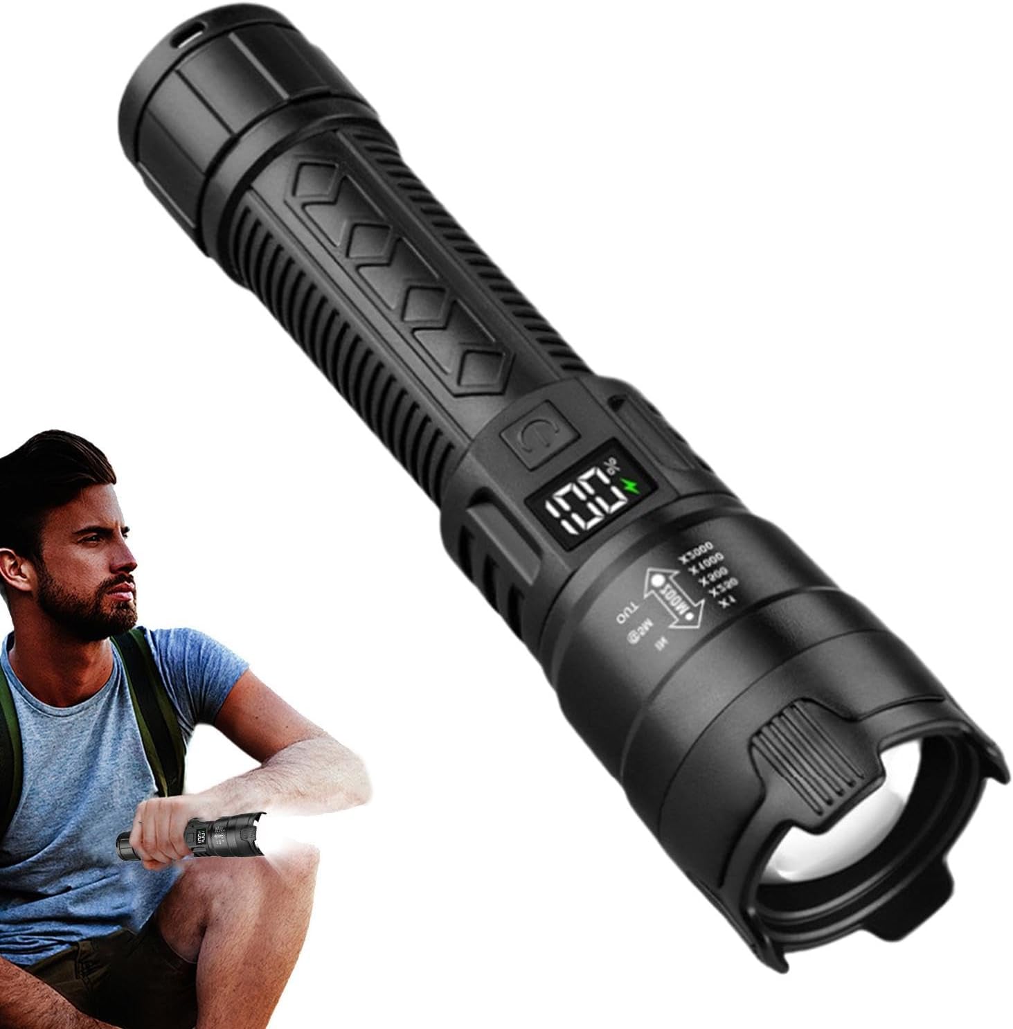Outdoor Sport Lights - Tactical LED Flashlight 2000LM USB Rechargeable
