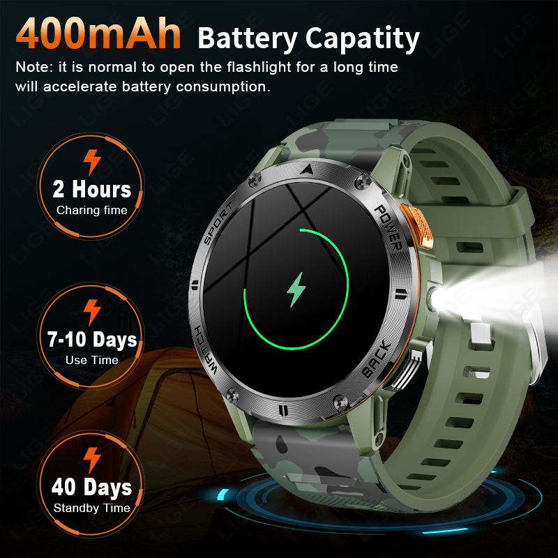 LIGE 400mAh Military Grade Men - Outdoor Sport Day avis et prix