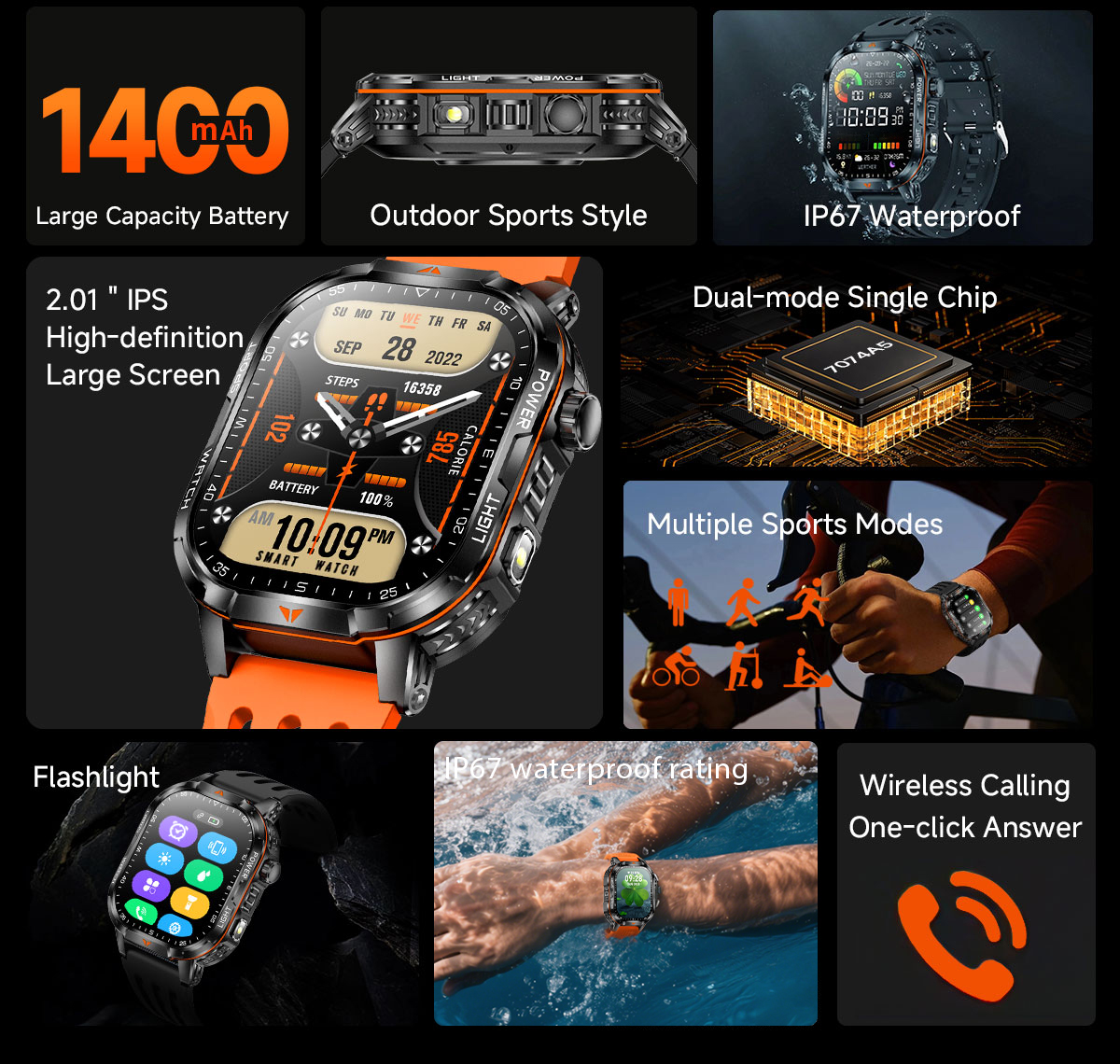 2026 New 1400mAh Super Large B - Outdoor Sport Day avis et prix