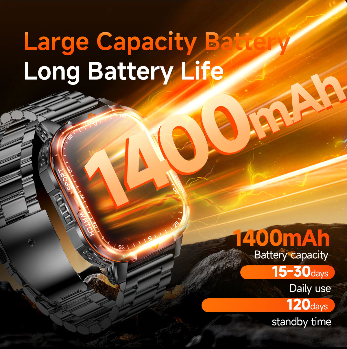 2026 New 1400mAh Super Large B - Outdoor Sport Day avis et prix