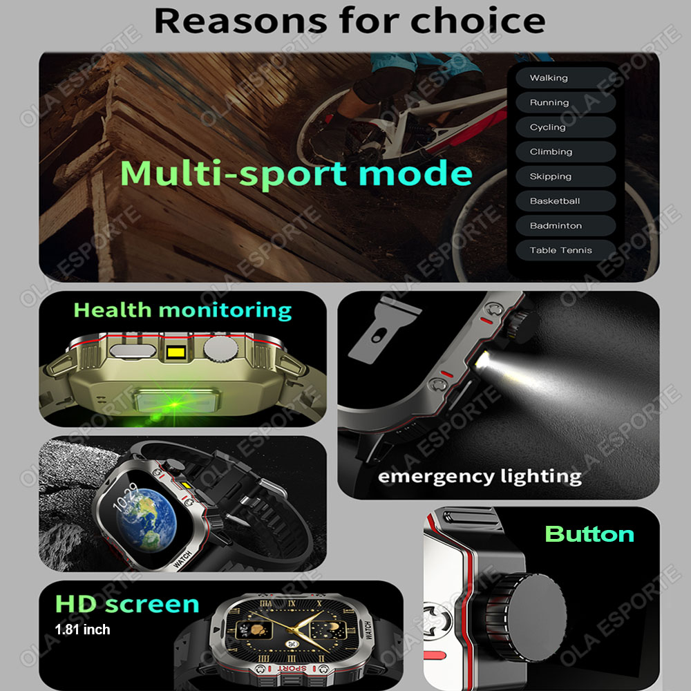 2025 New Military Smart Watch  - Outdoor Sport Day avis et prix