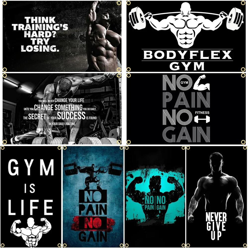 GYM Flag Message Signs Slogan  - Outdoor Sport Club avis et prix